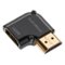 AudioQuest - HDMI 90° NU/L Flat Adaptor Narrow Up (NU) Left Bend - Black-Front_Standard