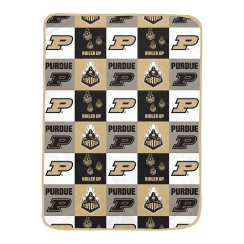 Pegasus - Purdue Boilermakers 66" x 95" Oversized Graphic Grid Ultra Cozy Blanket - Multicolor-Front_Standard 