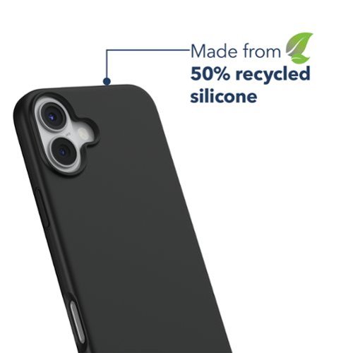 Insignia™ Silicone Case with MagSafe for iPhone 16 - Black GLOBAL SHIPPING