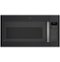 GE Profile - 1.7 Cu. Ft. Convection Over-the-Range Microwave with Sensor Cooking - Black Slate-Front_Standard