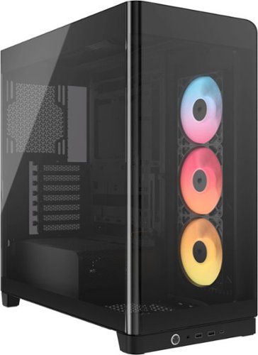 CORSAIR - FRAME 4500X RS-R ARGB Panoramic Glass Mid-Tower PC Case - Black-Front_Standard 