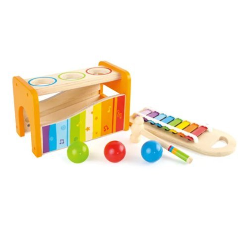 Hape Pound & Tap Bench with Slide Out Xylophone, Musical Toy for Toddlers