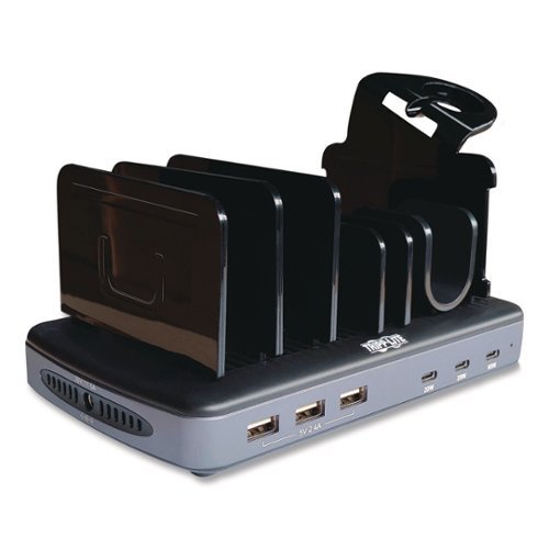 Tripp Lite - U280-006-C3A-ST 120W Multi-Device Charging Station with Storage 6 Devices 7.3 x 4.45 x 1.33 - false-Front_Standard 