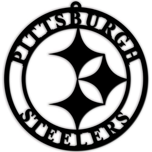 Fan Creations - Pittsburgh Steelers 16'' Team Logo Cutout - Black-Front_Standard 