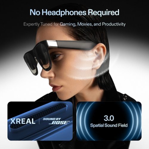 XREAL ONE PRO AR Glasses w/X1 Chip, 171 FHD 120Hz Display w/Sound by Bose for iPhone16/15, Steam/ROG, Mac/PC/Android/iOS - 57-66mm IPD WHERE TO BUY