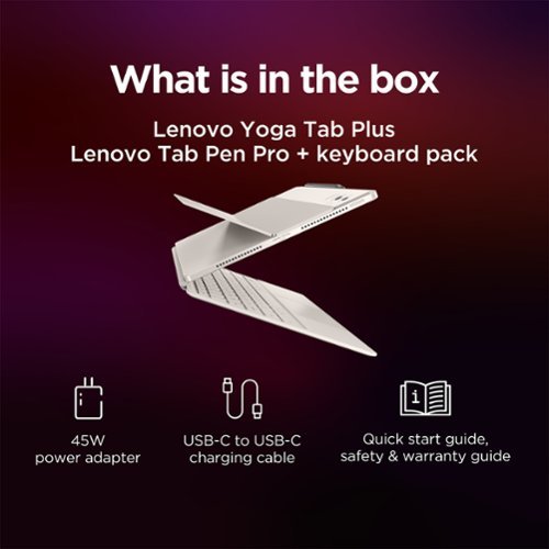 Lenovo Yoga Tab Plus - 12.7 Tablet - 256GB with Keyboard Stand + Pen - Seashell BUY IN MIDDLE EAST