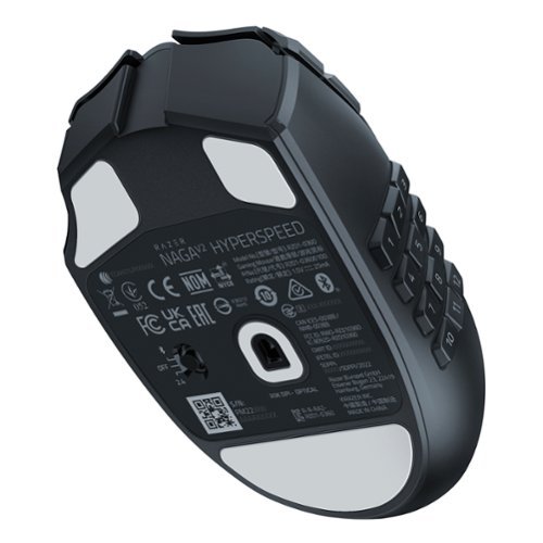 Razer Naga V2 HyperSpeed MMO Optical Gaming Mouse with 19 Programmable Buttons - Wireless - Black BUY IN EUROPE