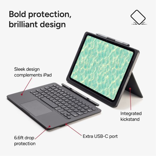 ZAGG Pro Keys 2 Connect Apple iPad Pro 13 Apple iPad Air (M3) 13 2025, (M2) 13 2024 - Black BUY ONLINE