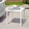 Crestlive Products - 16in Aluminum Patio Side Square Outdoor End Table 15.7inWx15.7inL - White-Front_Standard