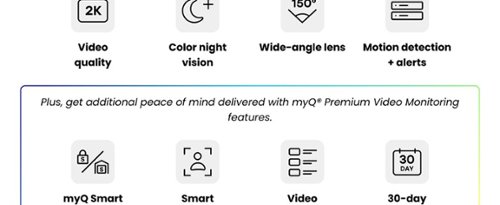 Chamberlain myQ Video Doorbell | 2K Camera, Battery/Wired, Color Night Vision, Live View with 2-Way Talk, Motion Detection & Alerts - Black BUY IN AUSTRALIA