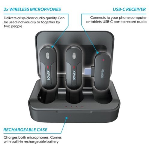 Bower Trexa H1 Wireless Microphones with Charging Case WHERE TO BUY