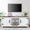 Ihomeadore - 58" Farmhouse TV Stand with Open Storage Shelves and Cabinets for TV up to 65" - White-Front_Standard