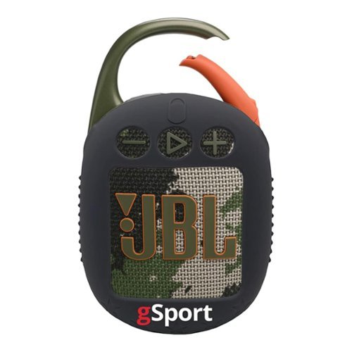 JBL - Clip 5 Ultra Portable Bluetooth Speaker with gSport Silicone Sleeve - Camouflage-Front_Standard 
