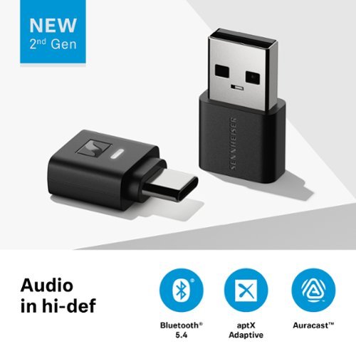 Sennheiser BTD 700 Bluetooth USB Dongle aptX Lossless, Auracast