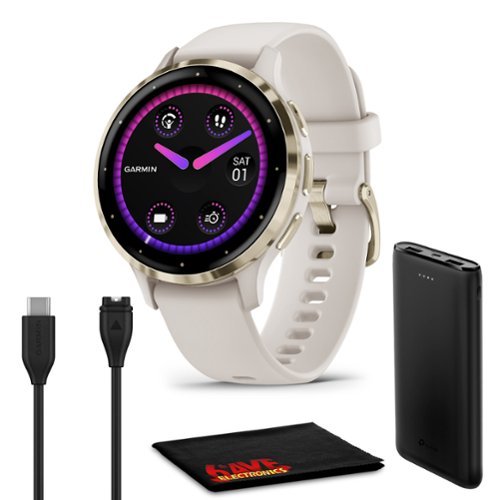 Garmin - Venu 3S Advanced Fitness And Health Tracker Smart Watch - Ivory Case - Ivory - (2023)-Front_Standard 