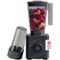 Chefman - Obliterator 48oz Countertop Blender w/ 20oz Travel Jar and Tamper/Scraper Tool - Midnight-Front_Standard