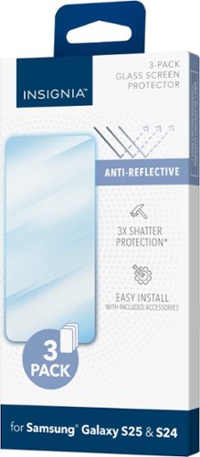 Insignia™ Glass Screen Protector for Samsung Galaxy S25 and S24 (3-pack) - Clear BUY IN AUSTRALIA