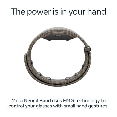 Meta Ray-Ban Display & Neural Band | AI glasses with in-lens display - Shiny frame, standard - band size 2 - Sand GLOBAL SHIPPING