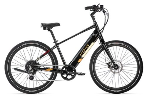 Aventon - Pace 500.2 Step-Over Ebike w/ 40 mile Max Operating Range and 28 MPH Max Speed - Regular - Midnight Black-Front_Standard 