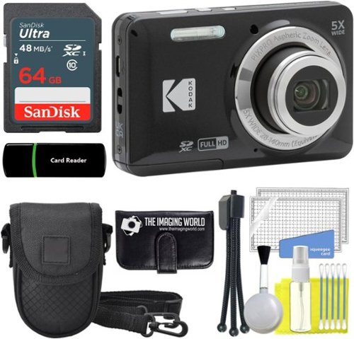 Kodak PIXPRO FZ55 Black 16MP Digital Camera 5X Optical Zoom 1080P