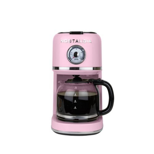 Nostalgia - Classic Retro 10 Cup Coffee Maker - Pink-Front_Standard 