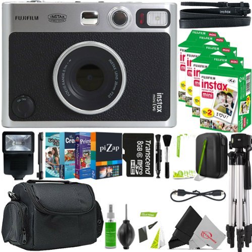 Fujifilm INSTAX MINI EVO Hybrid Instant Camera + 4x Film Pack Top