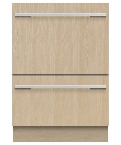 "Fisher & Paykel - 24"" Integrated Double DishDrawer, Top Control, Full Size, Stainless Interior, Water Softener 43 dba - Custom Panel Ready"