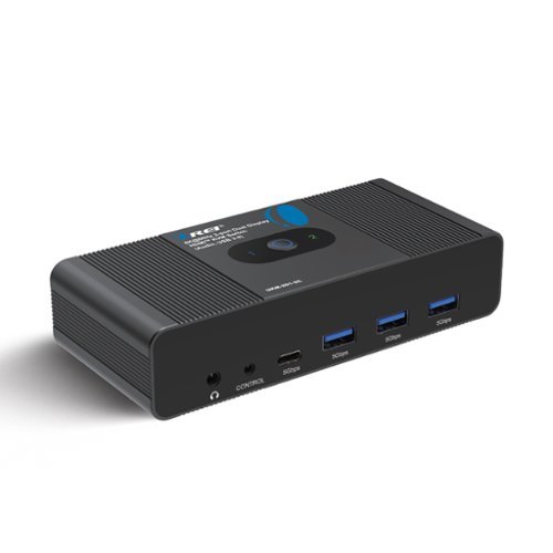 Orei - 8K@60Hz 2-port Dual Display HDMI™ KVM Switch (Audio, USB 3.0) (UKM-201-2C) - Black-Front_Standard 