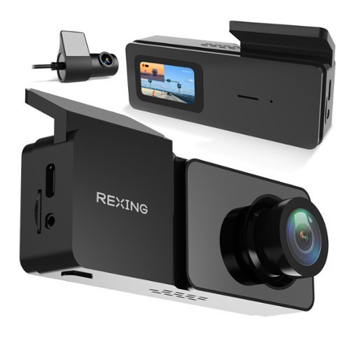 Rexing - C2 – Full HD Front & Rear Dash Cam with Wi-Fi - Black