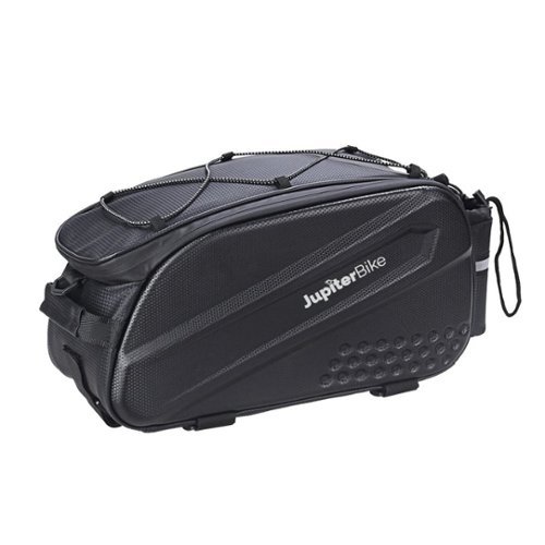 Jupiter Bikes - Waterproof Trunk Bag for Bike or Scooter - Black-Front_Standard 