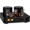 Dayton Audio - 200W RMS 2.0-Channel Integrated Stereo Hybrid Tube Amplifier, Bluetooth, VU Meters, Sub Out, Phone Preamp, HTA200 - Black-Front_Standard