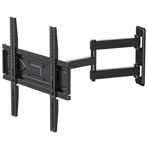 X-assembly - Full Motion TV Wall Mount for 26-60 Inch TVs Single Arm up to 80 lbs,Swivel and Tilt,Max VESA 400x400mm - Black-Front_Standard 