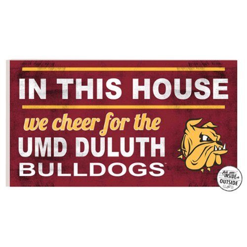Jardine - Minnesota Duluth Bulldogs 11'' x 20'' Indoor/Outdoor In This House Sign - Maroon-Front_Standard 