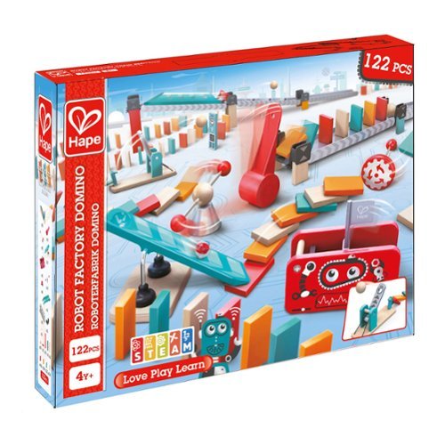 Hape Wooden Double-Sided Domino Ball Set, Educational Toy for Kids 4+