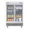 Koolmore - 54 in. Two Glass Door Commercial Reach-In Refrigerator - 47 Cu Ft. RIR-2D-GD - Stainless Steel-Front_Standard