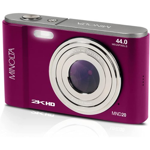 Minolta - MND20 44 MP 2.7K Ultra HD Digital Camera MND20-M - Magenta-Front_Standard 