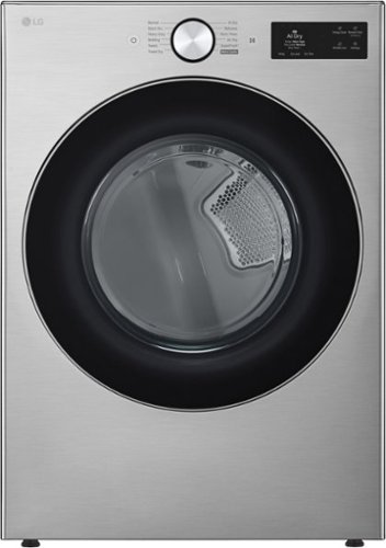 LG - 7.4 Cu. Ft. Stackable Smart Electric Dryer with Steam and AI Sensor Dry - Graphite Steel-Front_Standard