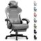 GTPlayer - Gaming Chair Fabric Computer Office Chair with Linkage Armrests High Back Desk Chair - Gray-Front_Standard