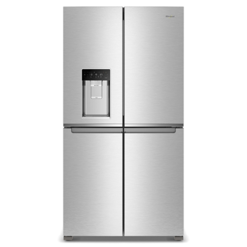  Whirlpool - 36-Inch Counter Depth 4 Door Refrigerator with Ice Maker in Door .- Fingerprint Resistant - Stainless Steel