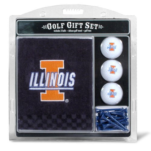 Team Golf - Illinois Fighting Illini Embroidered Golf Gift Set - Multicolor-Front_Standard 