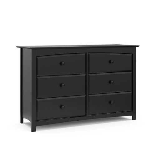 Storkcraft - Kenton 6-Drawer Double Dresser - Black-Front_Standard 