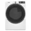 Whirlpool is the brand of the washing machine shown in the image. The machine has a large drum and a digital display. The display shows the time remaining for the wash cycle, which is currently 100 seconds.