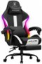 GTPlayer - RGB Gaming Chair Ergonomic Computer Chair Breathable Fabric Computer Gamer Chair Racing Style RGB LED Lights - RGB Black-Front_Standard