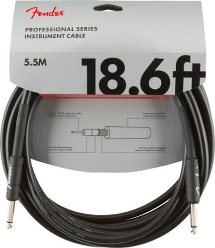 Fender Professional Series Instrument Cable - Black WORLDWIDE DELIVERY