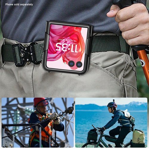 SaharaCase Venture Series with Belt Clip Hard Shell Case for Motorola Razr+ (2024) - Scorpion Black BUY IN EUROPE