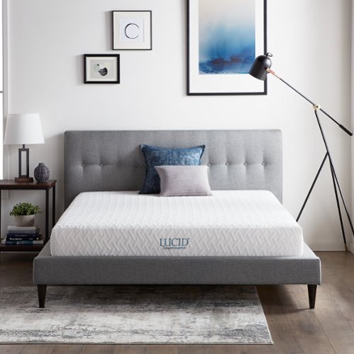 Lucid Comfort Collection - 8-inch Firm Gel Memory Foam Mattress - King - White