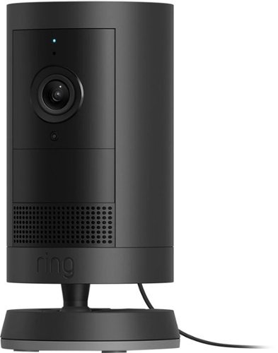 Outdoor Cam Plus, Plug-In with 2K Video and Ring Vision, Low-Light Sight, and Mount-Anywhere Versatility - Black