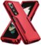 Entronix - Galaxy Z Fold 6 Case - Sleek Dual-Layer Soft-Touch Protection - Red-Front_Standard