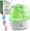 Zulay Kitchen - Zulay Home Cool Mist Humidifiers For Bedroom (2.2L Water Tank) - Quiet Ultrasonic Humidifiers with Auto Shutoff Feature - Green-Front_Standard