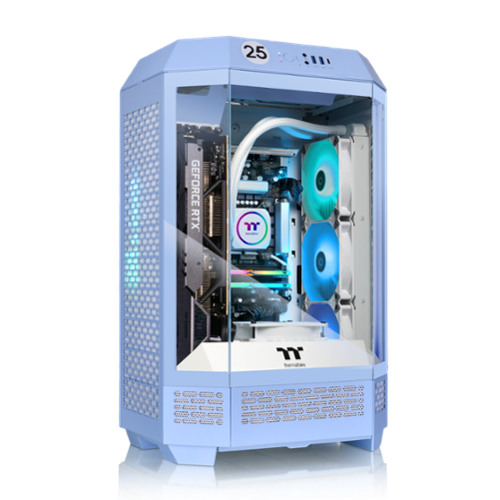Thermaltake - LCGS Reactor i480S Gaming Desktop - Intel Core i7-14700KF - 32GB RGB Memory - NVIDIA GeForce RTX 4080 Super - 2TB SSD - Hydrangea Blue